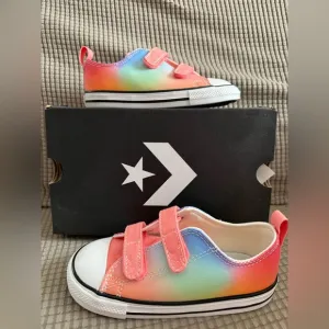 Toddler Converse Rainbow Velcro Sneaker. NWT. NIB.