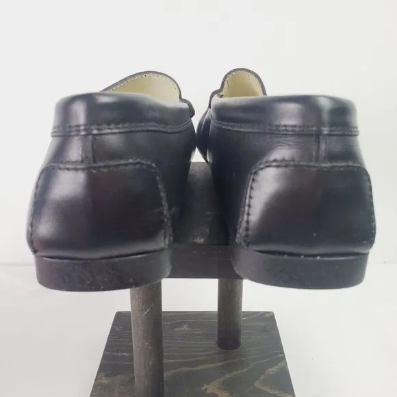 Tods Black Leather Loafers 5 1/2