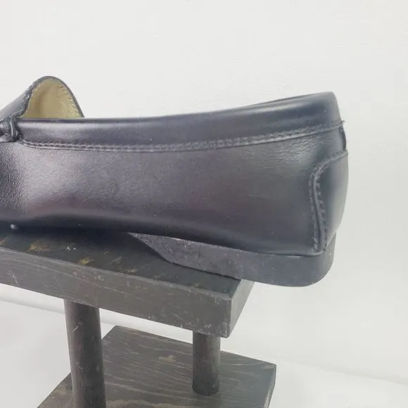 Tods Black Leather Loafers 5 1/2