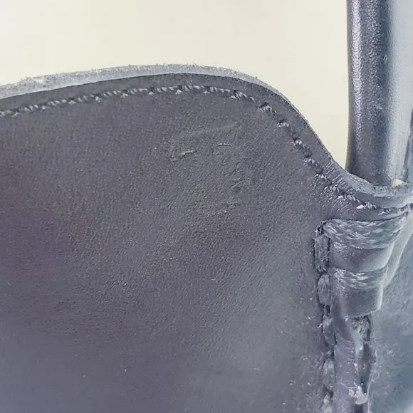 Tods Black Leather Loafers 5 1/2