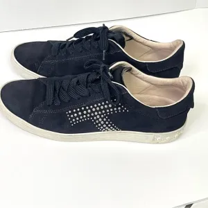 TOD’S Cassetta Leggera Suede Leather Sneakers Navy Blue Lace Up Size 9