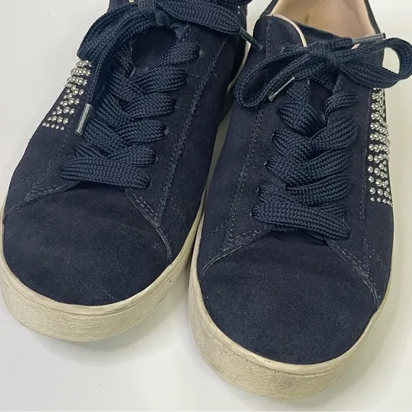 TOD’S Cassetta Leggera Suede Leather Sneakers Navy Blue Lace Up Size 9