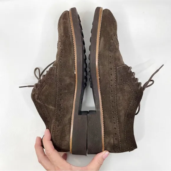Tod’s Derby Lace-Up Shoes Brown Suede US Mens SZ 6