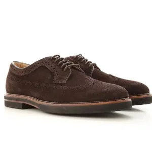 Tod’s Derby Lace-Up Shoes Brown Suede US Mens SZ 6