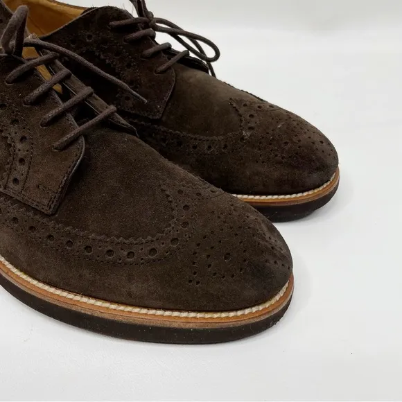 Tod’s Derby Lace-Up Shoes Brown Suede US Mens SZ 6
