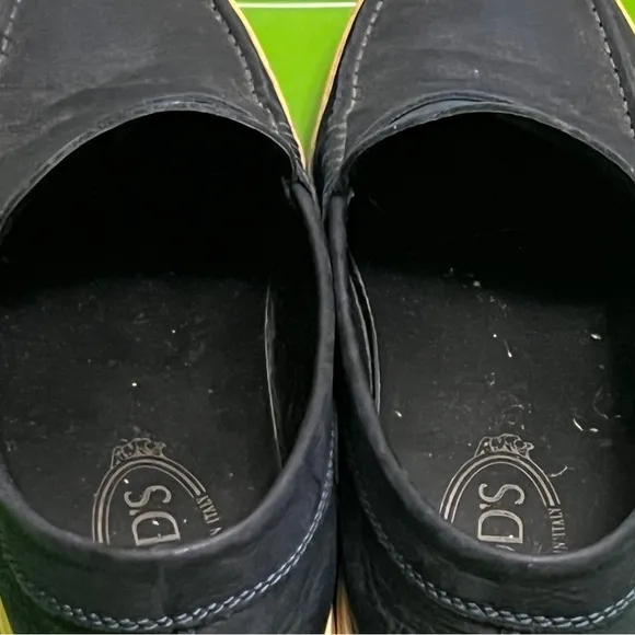 Tod's Gommino Driving Shoe Men's Size 7.5 Penny Loafer Black Leather