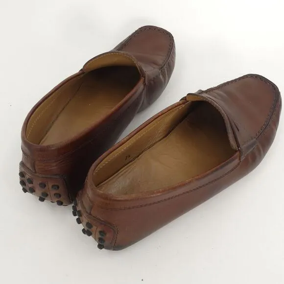 Tod's Gommino Moccasin Driving Shoes Loafers Brown Leather Men's 7.5‎