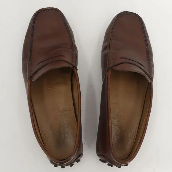 Tod's Gommino Moccasin Driving Shoes Loafers Brown Leather Men's 7.5‎