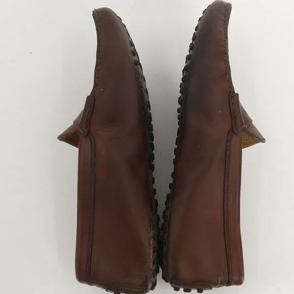 Tod's Gommino Moccasin Driving Shoes Loafers Brown Leather Men's 7.5‎