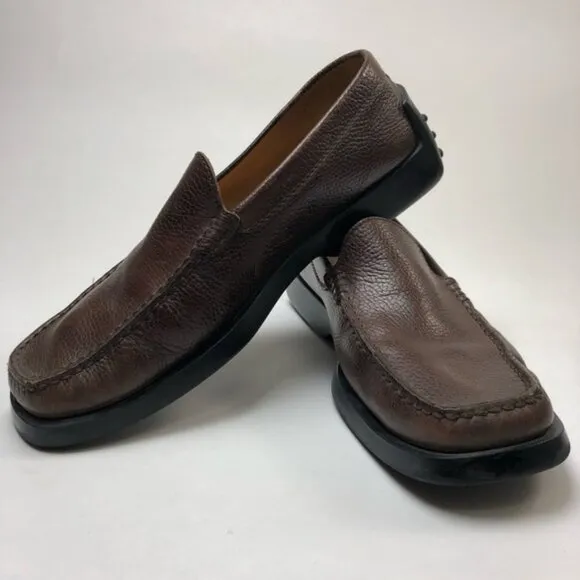 TOD's Mens Loafers Driving Shoes Brown Leather 8.5