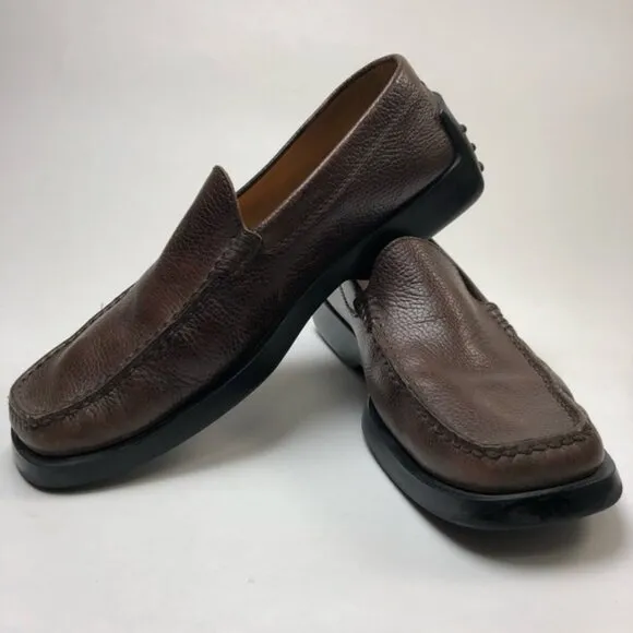 TOD's Mens Loafers Driving Shoes Brown Leather 8.5