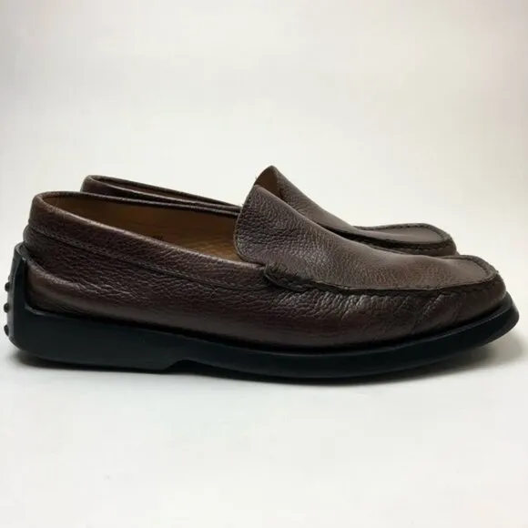 TOD's Mens Loafers Driving Shoes Brown Leather 8.5