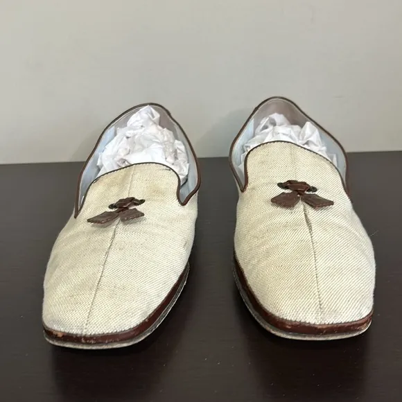 TOD’S Women’s Leather Gommino Cream Brown Loafer Driving Shoe Sz 37.5