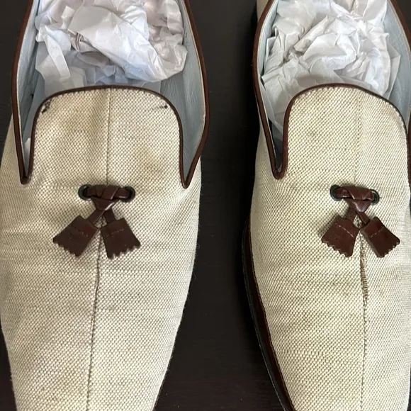 TOD’S Women’s Leather Gommino Cream Brown Loafer Driving Shoe Sz 37.5