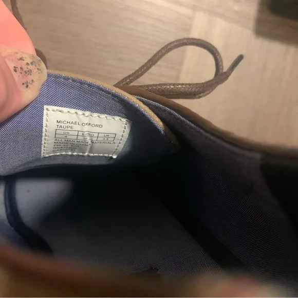 Tommy Hilfiger Boys Saddle Shoes Tan Suede with Topstitching detail