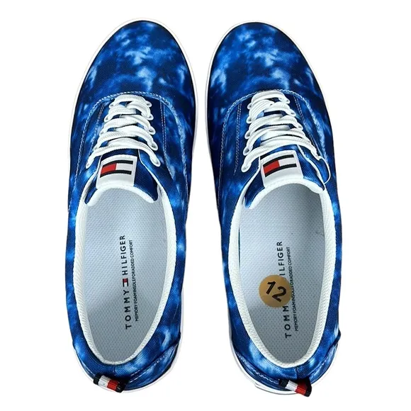 Tommy Hilfiger Remmo Blue Tye Dye Men’s Sneakers Shoes Size 12- NEW W/O Box