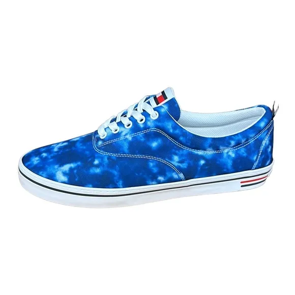 Tommy Hilfiger Remmo Blue Tye Dye Men’s Sneakers Shoes Size 12- NEW W/O Box