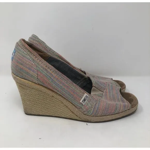 Toms Women Wedge Heels Shoes Size 8