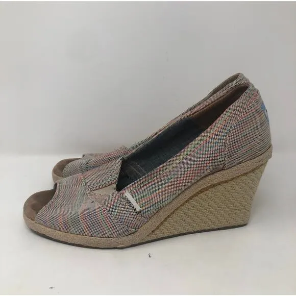 Toms Women Wedge Heels Shoes Size 8