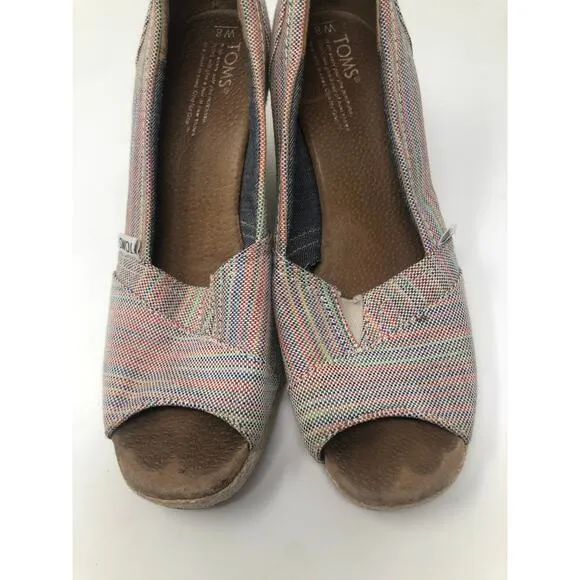 Toms Women Wedge Heels Shoes Size 8