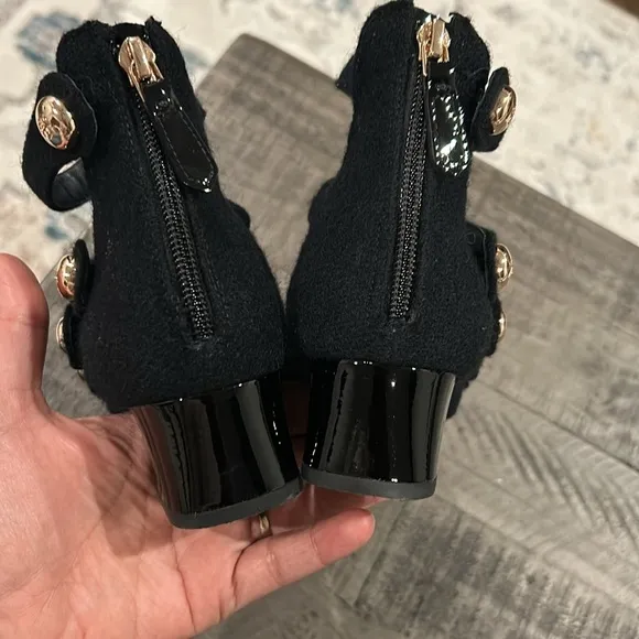 Tory Burch Marisa strappy Retro Mary Jane women shoes in black size 7