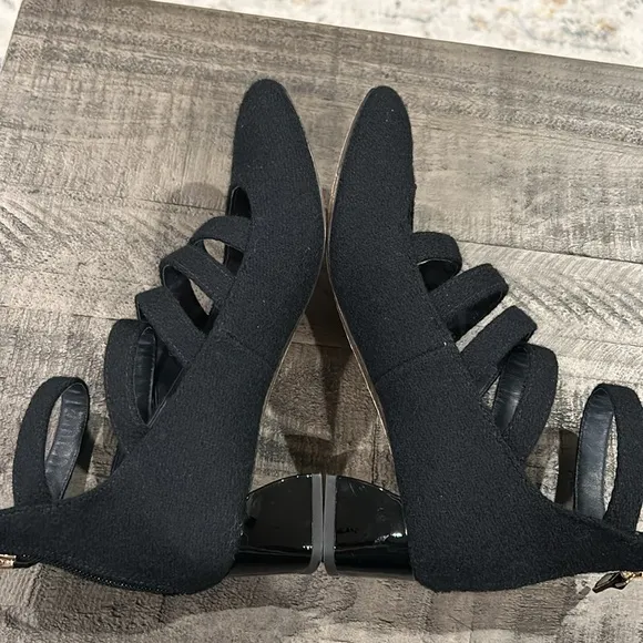 Tory Burch Marisa strappy Retro Mary Jane women shoes in black size 7