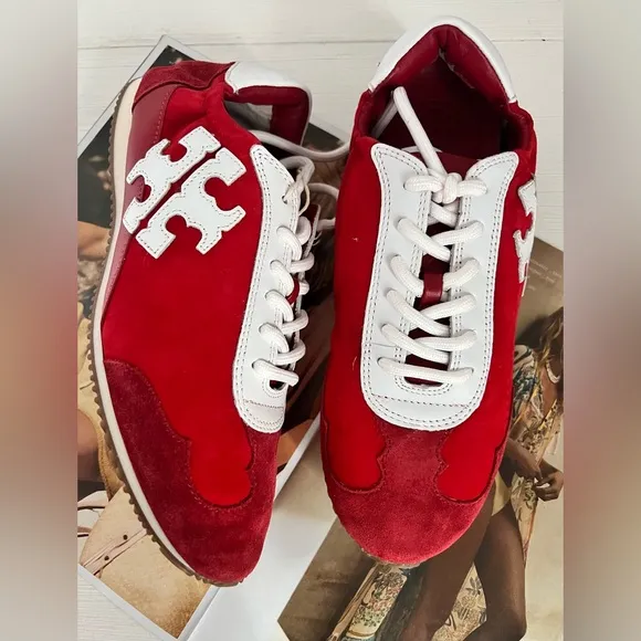 Tory Burch Red women’s suede Sneakers