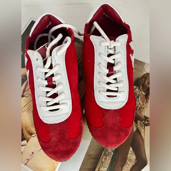 Tory Burch Red women’s suede Sneakers