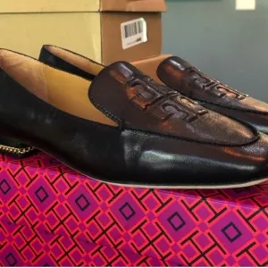 Tory Burch Ruby Loafers, Black Leather Loafers for Women