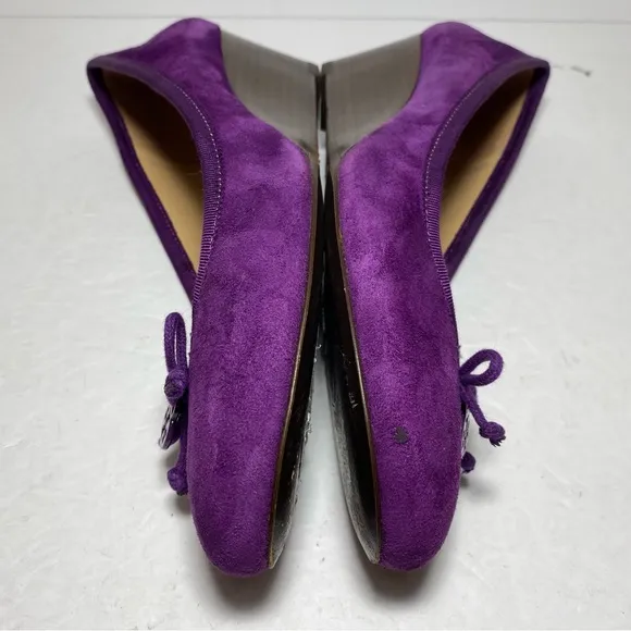 Tory Burch Sweet Plum purple Suede Chelsea Wedges  Women’s Shoes Size 8