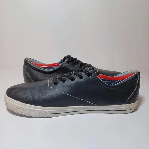 Travis Mathew Mens Sz 12 Druskin Casual Golf Hybrid Shoes Black Leather