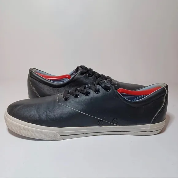 Travis Mathew Mens Sz 12 Druskin Casual Golf Hybrid Shoes Black Leather
