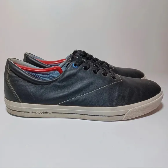 Travis Mathew Mens Sz 12 Druskin Casual Golf Hybrid Shoes Black Leather