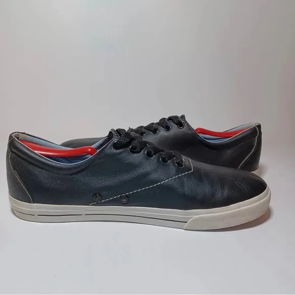 Travis Mathew Mens Sz 12 Druskin Casual Golf Hybrid Shoes Black Leather