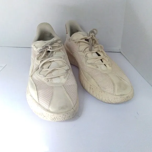 Trendy‎ White Mesh Athletic Sneakers Speckled Sole Casual Running Walking Shoes