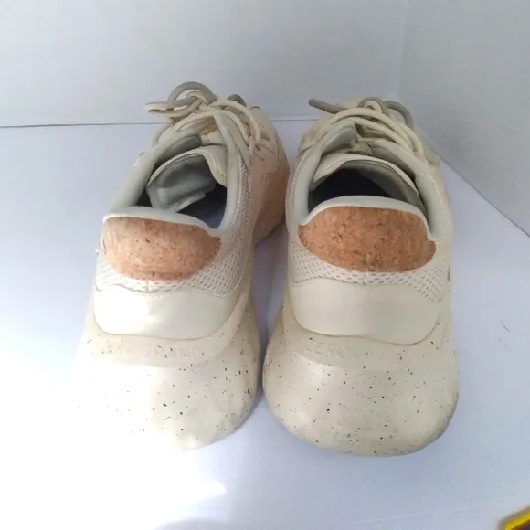 Trendy‎ White Mesh Athletic Sneakers Speckled Sole Casual Running Walking Shoes