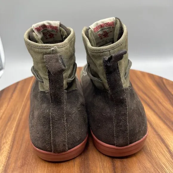 True Religion Camby Suede Boots Mens 9.5 Moccasins Brown Hi-Top Sneakers Chukka
