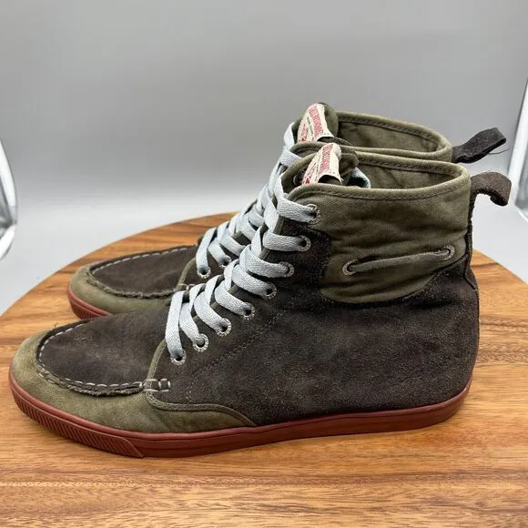 True Religion Camby Suede Boots Mens 9.5 Moccasins Brown Hi-Top Sneakers Chukka