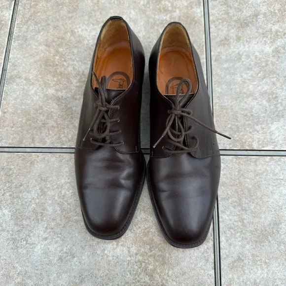 Trussardi leather shoes men size 5.5