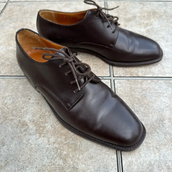 Trussardi leather shoes men size 5.5