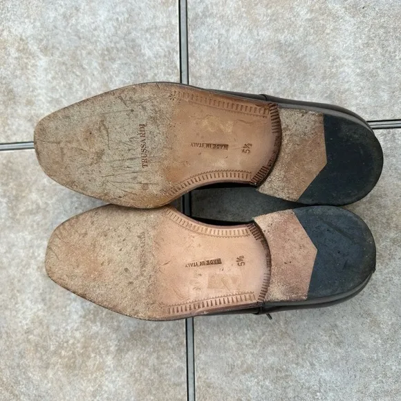 Trussardi leather shoes men size 5.5