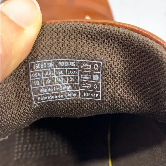 Tsubo brown leather lace up shoes