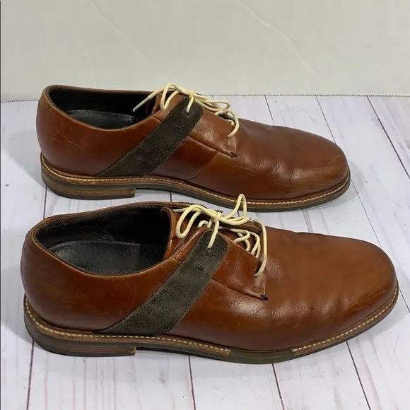 Tsubo brown leather lace up shoes