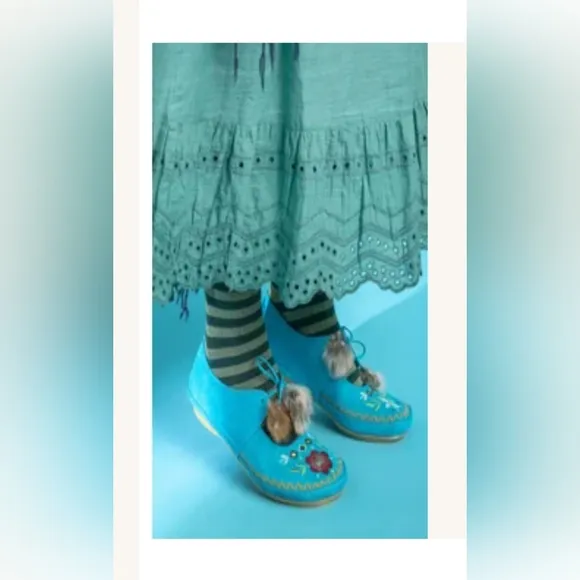 Turquoise Suede Moccasins by Gudrun Sjoden BRAND NEW size 39 (8.5)