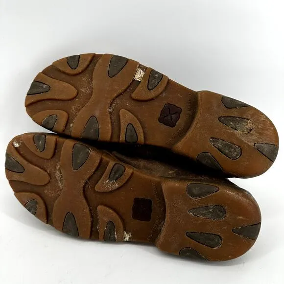 Twisted X Chukka Driving Moccasins Leather Ankle EVA Checkerboard Brown 12M