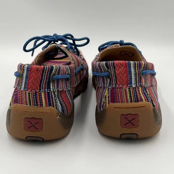 Twisted X Kid's Serape Cloth Moc Shoes sz 5.5 Women's 8