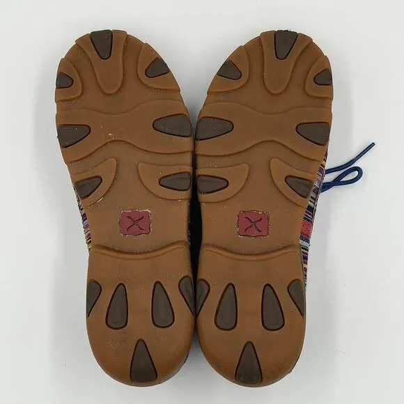 Twisted X Kid's Serape Cloth Moc Shoes sz 5.5 Women's 8