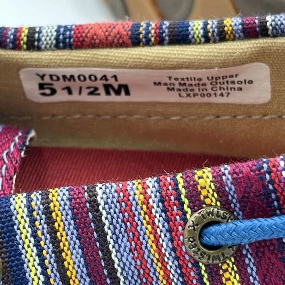 Twisted X Kid's Serape Cloth Moc Shoes sz 5.5 Women's 8