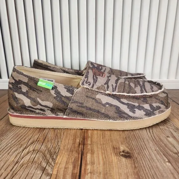 Twisted X Slip-On Loafers MCL0008 Men Sz 8.5M Green Camo Mossy Oak Moc Toe Shoes