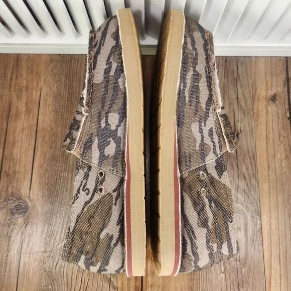 Twisted X Slip-On Loafers MCL0008 Men Sz 8.5M Green Camo Mossy Oak Moc Toe Shoes